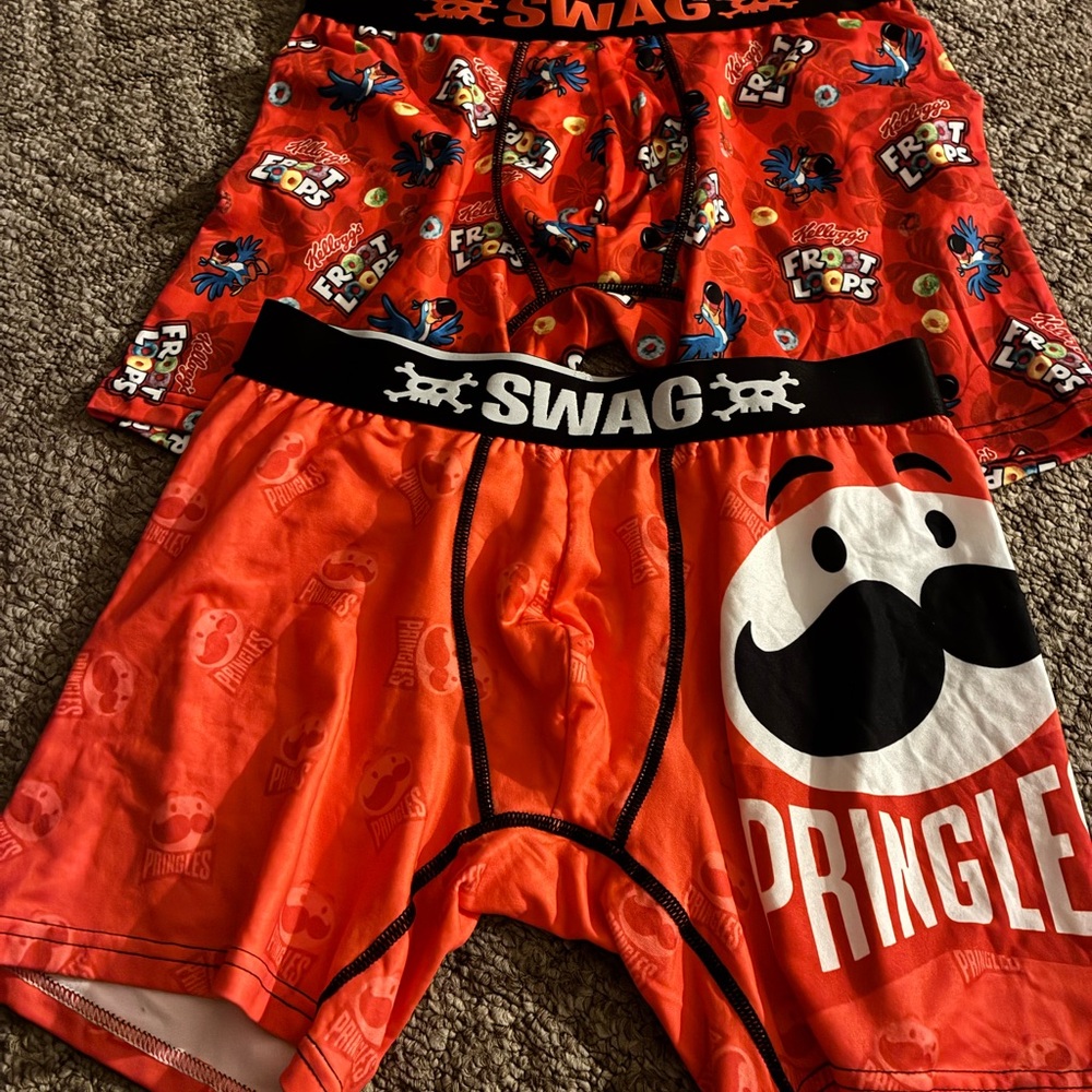 NWOT SWAG Pringles and Froot Loops Boxer Briefs - Red